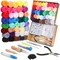 Needle Felting Starter Kit,Wool Roving 40 Colors Set, Wool Felt Tools with Instruction Included for Felted Animal Needle Felting Supplies